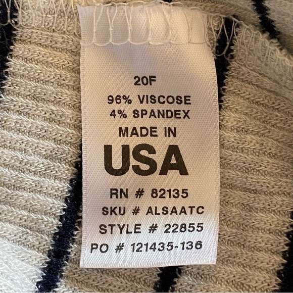 Fresh Produce Womens Sweater XL Moonlight Blue Seabrook Striped Cardigan Stretch - Picture 6 of 8